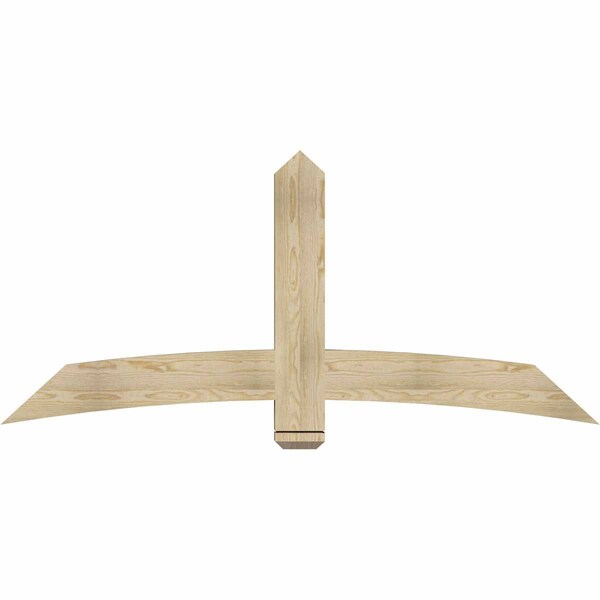 Ekena Millwork Bellingham Rough Sawn Timber Gable Bracket, Douglas Fir, 72"W x 33"H x 4"D x 6"F, 11/12 Pitch GBW072X33X0406BEL00RDF - main